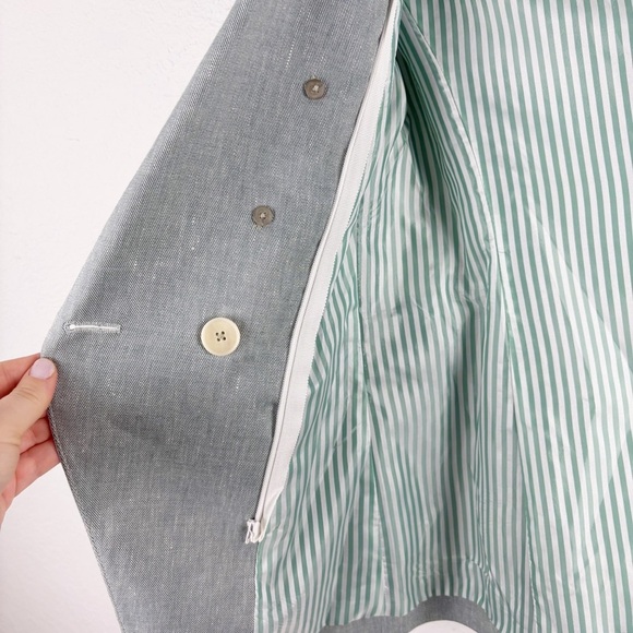 Veronica Beard Miller Dickey Linen Blazer Jacket in Seagrass Green Size 2 - Picture 6 of 7